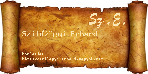 Szilágyi Erhard névjegykártya