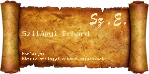 Szilágyi Erhard névjegykártya