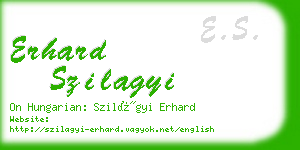 erhard szilagyi business card